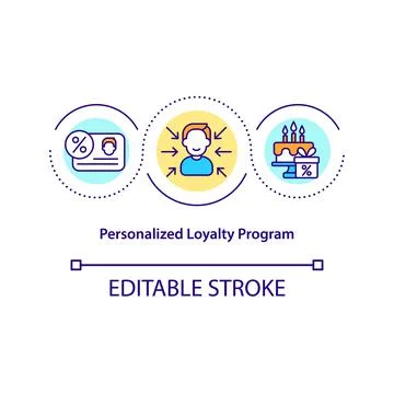 Personalized loyalty program concept icon イラスト素材