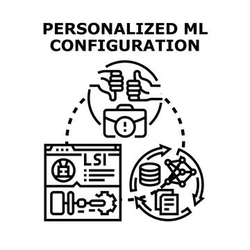 Personalized machine learning configuration process with user feedback Stock Illustration