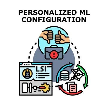 Personalized machine learning configuration process with user feedback Stockillustratie
