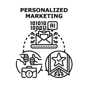 Personalized marketing concept for digital customer engagement Stock Illustration