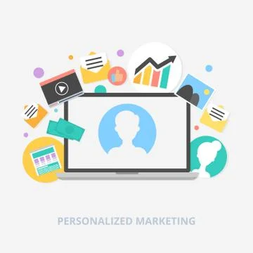 Personalized marketing vector illustration Stock Illustration