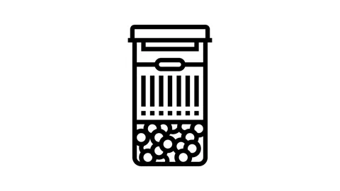 Personalized medication bottle with barcode line icon animation 動画素材 326125511