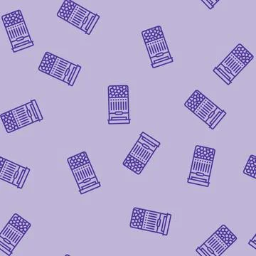 Personalized medication bottle with barcode line seamless pattern Stock Illustration