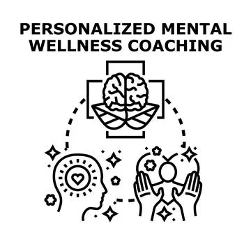 Personalized mental wellness coaching vector concept Stock Illustration