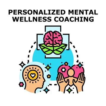 Personalized mental wellness coaching vector concept Stock Illustration