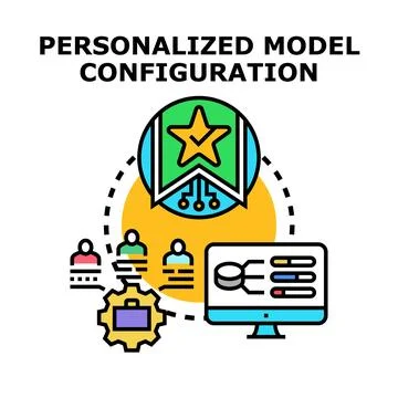 Personalized model configuration for business strategy development process Stock Illustration