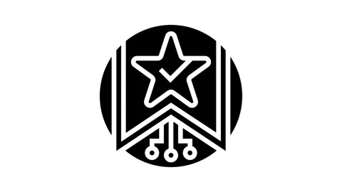 Personalized recommendation star deep learning glyph icon animation Stock Footage 326143978