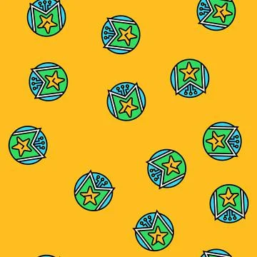 Personalized recommendation star deep learning vector seamless pattern 库存插图