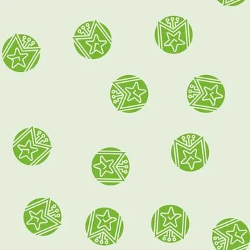 Personalized recommendation star deep learning glyph seamless pattern Stock Illustration