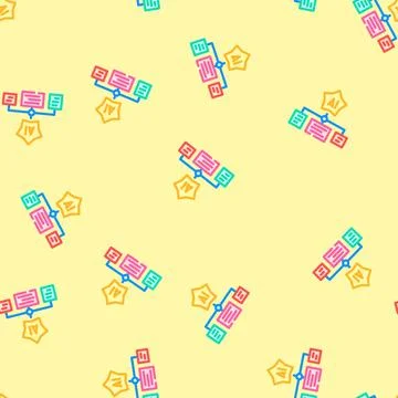 Personalized recommendation star deep learning vector seamless pattern 库存插图