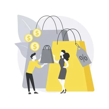 Personalized selling abstract concept vector illustration. Stock Illustration