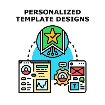 Personalized template designs concept vector illustration Stock Illustration