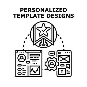 Personalized template designs concept vector illustration Stock Illustration