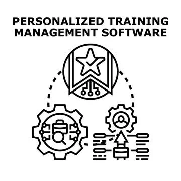 Personalized training management software developing career growth 스톡 일러스트