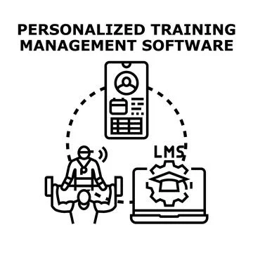 Personalized training management software using digital technology Stock Illustration