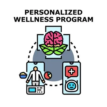 Personalized wellness program providing holistic health support Illustrazione stock