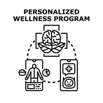 Personalized wellness program providing holistic health support Stock Illustration