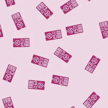 Personalized workout routine health tech glyph seamless pattern Stock Illustration