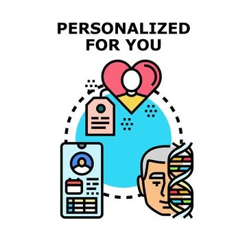 Personalizing experience for individual user preferences and data Stock Illustration
