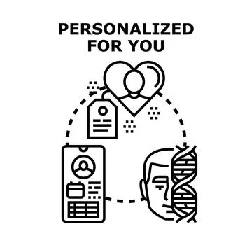 Personalizing experience for individual user preferences and data Stock Illustration