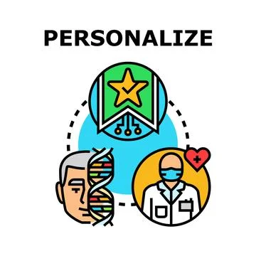 Personalizing health care using individual genetic data Stock Illustration