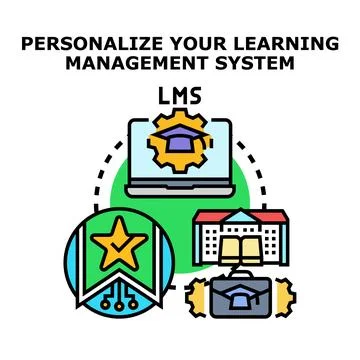 Personalizing learning management system concept vector 스톡 일러스트