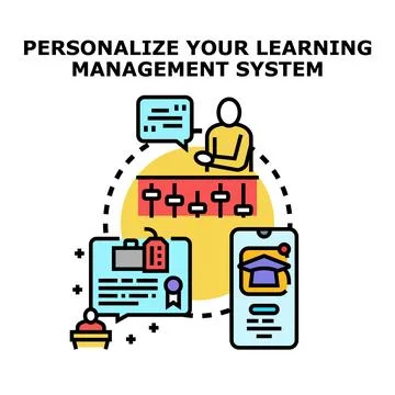 Personalizing learning management system educational program Illustration