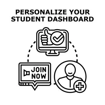 Personalizing student dashboard with successful online learning イラスト素材
