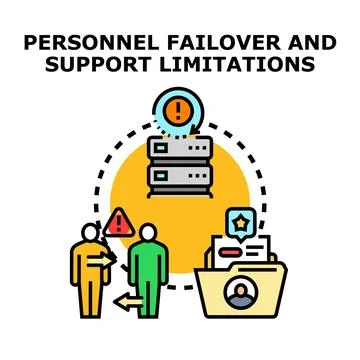 Personnel failover support developing system limitation 스톡 일러스트