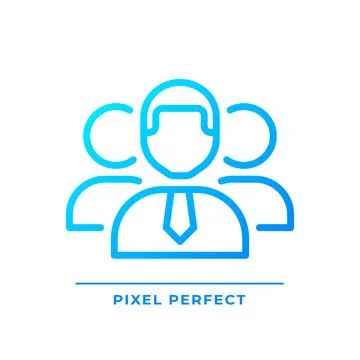 Personnel pixel perfect gradient linear vector icon Ilustração Stock