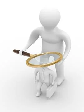 Personnel selection. Isolated 3D image on white Illustrazione stock
