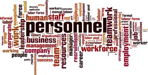 Personnel word cloud Stock Illustration