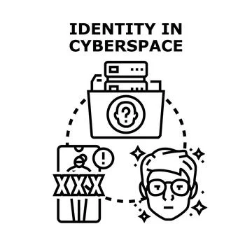Person's digital identification, personal data, and confidential information  Stock Illustration