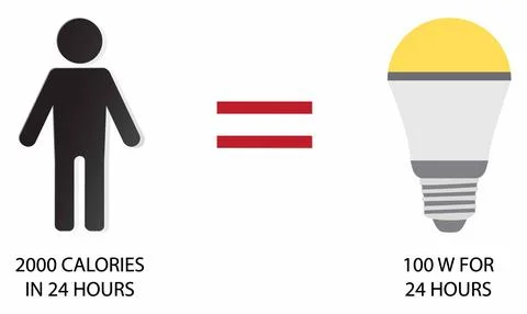 A person's energy in 24 hours is about 2000 calories Stock Illustration
