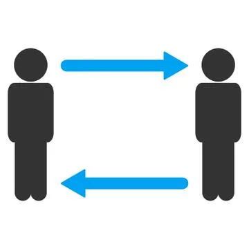 Persons Exchange Arrows Vector Icon Stock Illustration
