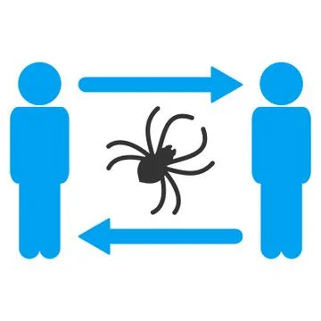 Persons Exchange Parasite Vector Icon Stock Illustration