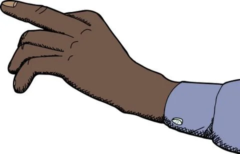 Person's finger Stock Illustration