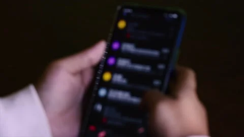 Person's Hand Using A Smartphone, Checking Emails And Reading An Email. Stock Footage 171215069