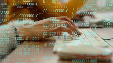 Person's hands hovering then typing, reaching mouse and clicking to navigate Stock Footage 335465909
