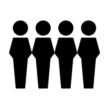 Persons icon vector male group of people symbol avatar for business management Stock Illustration