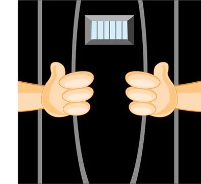 Persons in prison Stock Illustration