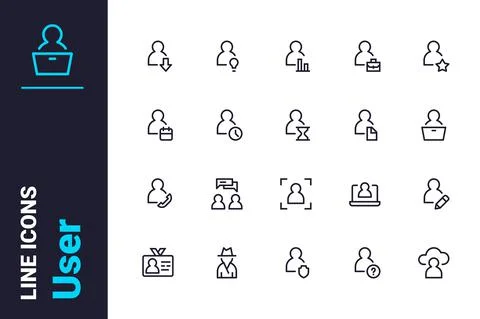 Persons profile icons set Stock Illustration