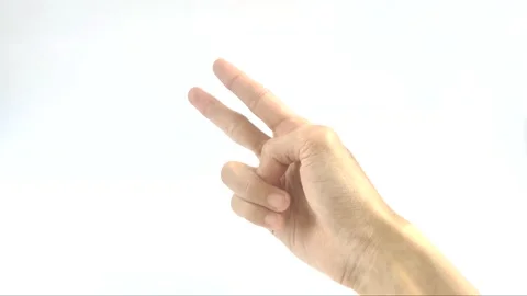 A Person's Right Hand Signals The Counts Stock Footage 296566156
