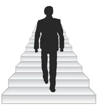 Persons on stairway Stock Illustration