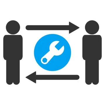 Persons Tools Exchange Vector Icon Illustrazione stock