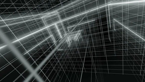 Perspective 3d line rotation backgorunds 4K LOOP colorless Stock Footage 99347904