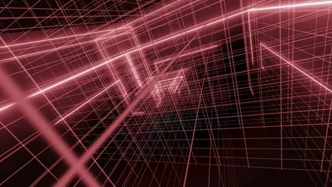 Perspective 3d line rotation backgorunds 4K LOOP red Stock Footage 99576581