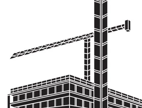 Perspective 3d Wireframe of building Ilustración de archivo