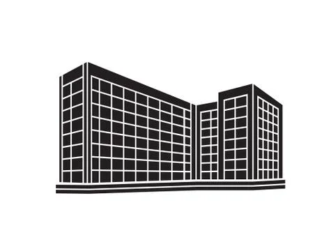 Perspective 3d Wireframe of building Ilustración de archivo