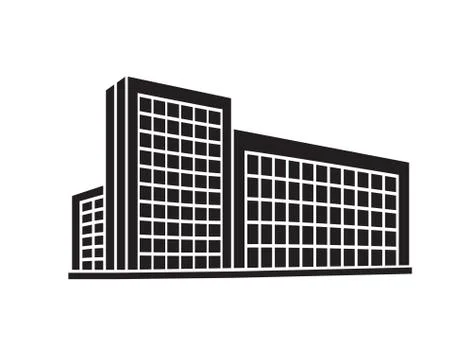 Perspective 3d Wireframe of building Ilustración de archivo